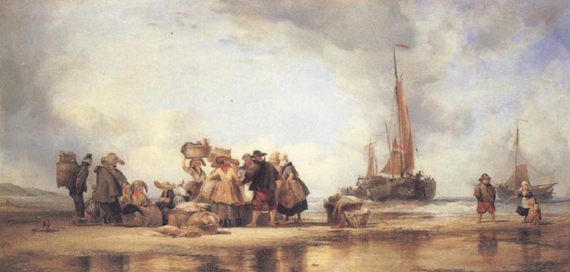 Edward William Cooke Scheveningen Beach oil painting image